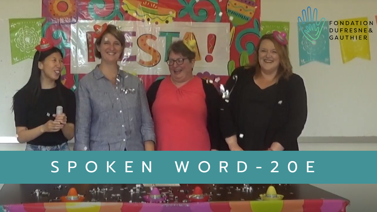 Lancement du vidéo spoken word pour souligner les 20 ans de la Fondation